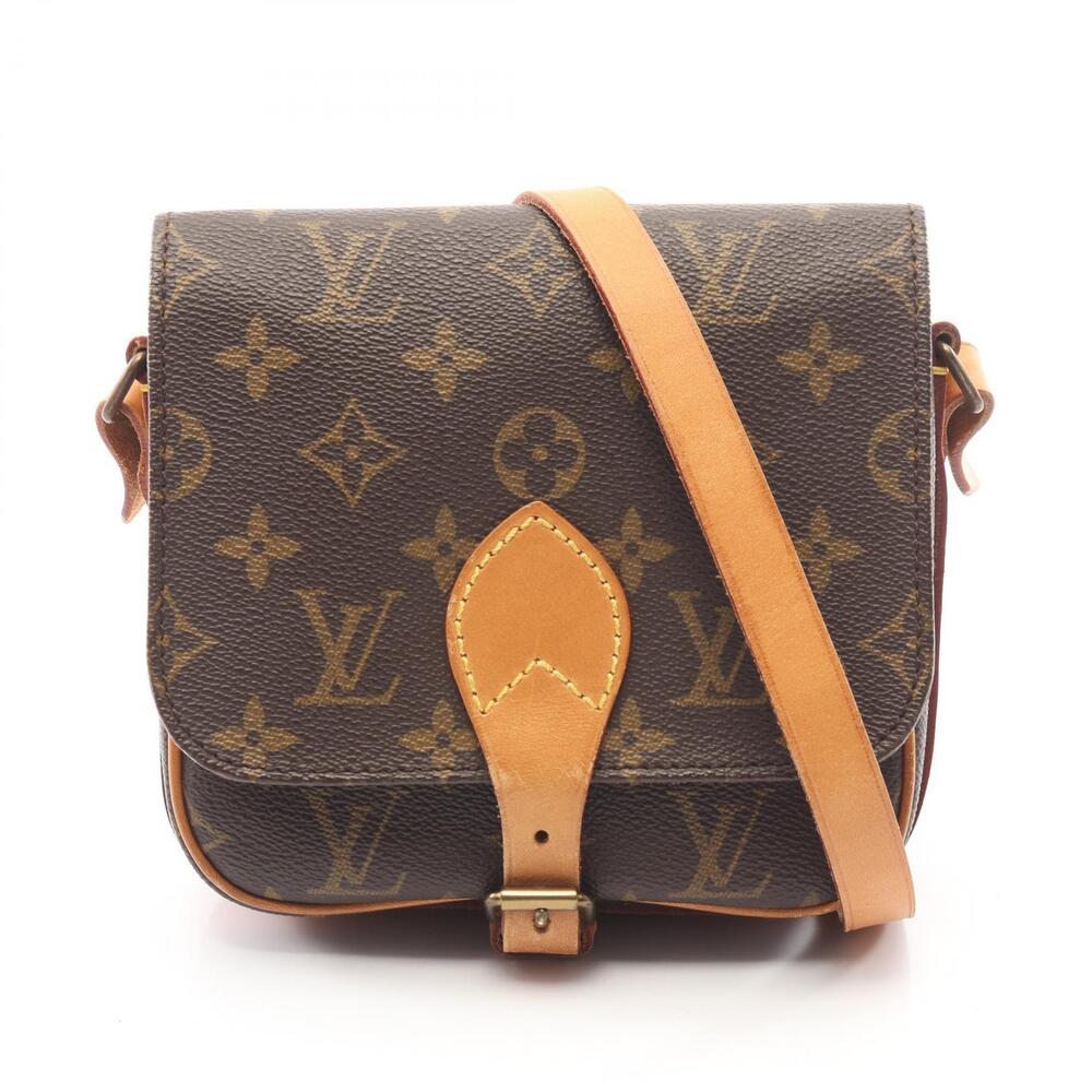 Louis Vuitton Cartouchiere Shoulder Bag Canvas Leather Monogram Brown